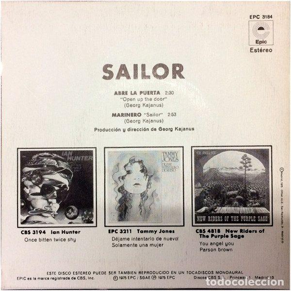 Discos de vinilo: Sailor &ndash; Abre La Puerta (Vinyl, Epic EPC 3184) - Foto 2