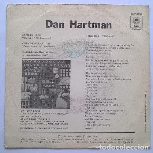 Discos de vinilo: Dan Hartman &ndash; This Is It (Vinyl, Epic SKY 6999) - Foto 2
