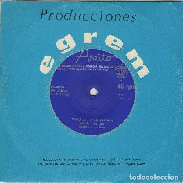Vinyl records: Conjunto Los Latinos &ndash; Siguelo Ahi (A Lo Cortico) / Noches De Vacio (Vinyl, Areito 6653)
