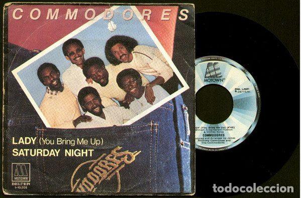 Disques de vinyle: Commodores &ndash; Lady (You Bring Me Up) / Saturday Night (Vinyl, Motown 1-10.205)