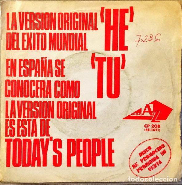 Discos de vinil: Today's People &ndash; He (Vinyl, Disc'Az CP - 208)
