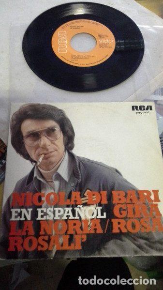 Vinyl records: Nicola Di Bari &ndash; En Espa&ntilde;ol: Gira La Noria / Rosa Rosal&igrave; (Vinyl, RCA Victor SPBO-7110)
