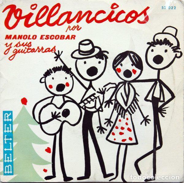 Disques de vinyle: Manolo Escobar Y Sus Guitarras &ndash; Villancicos (Vinyl, Belter 52.022)