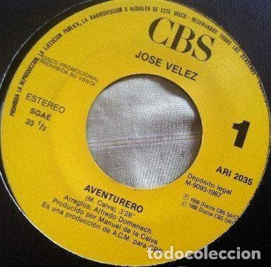 Vinyl-Schallplatten: Jose Velez &ndash; Aventurero / Siete Rosas Amarillas (Vinyl, CBS ARI 2035)