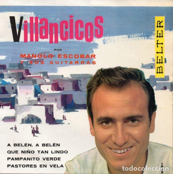 Disques de vinyle: Manolo Escobar Y Sus Guitarras &ndash; Villancicos (Vinyl, Belter 50.811)