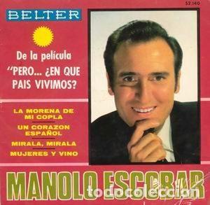 Disques de vinyle: Manolo Escobar &ndash; La Morena De Mi Copla (Vinyl, Belter 52.140)