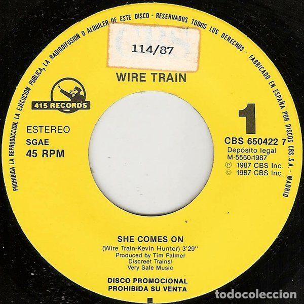 Discos de vinilo: Wire Train &ndash; She Comes On (Vinyl, CBS CBS 650422 7) - Foto 3