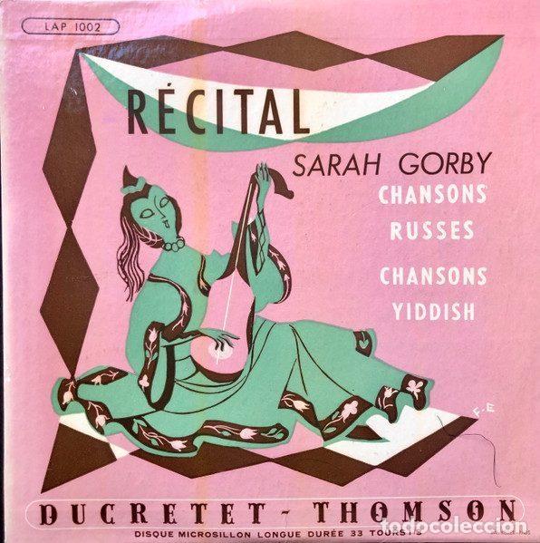 Discos de vinil: Sarah Gorby &ndash; Chansons Russes / Chansons Yiddish (Vinyl, Ducretet Thomson LAP 1002)