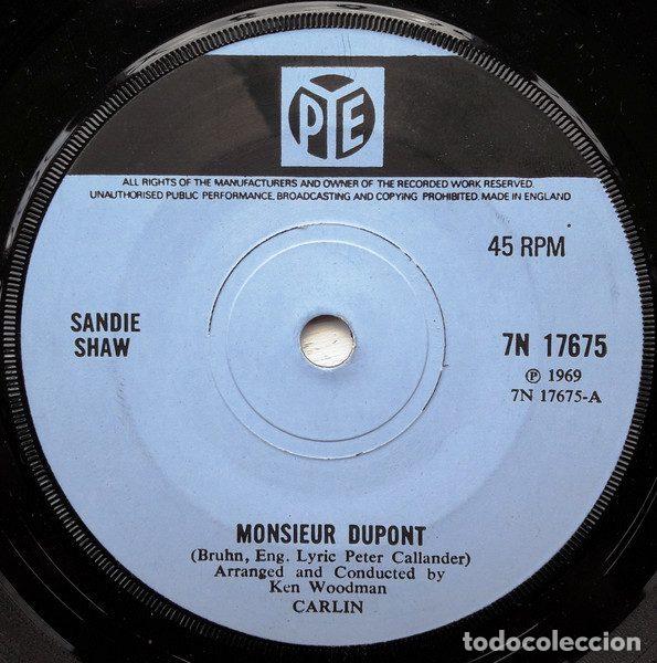 Discos de vinil: Sandie Shaw &ndash; Monsieur Dupont (Vinyl, Pye Records 7N 17675)