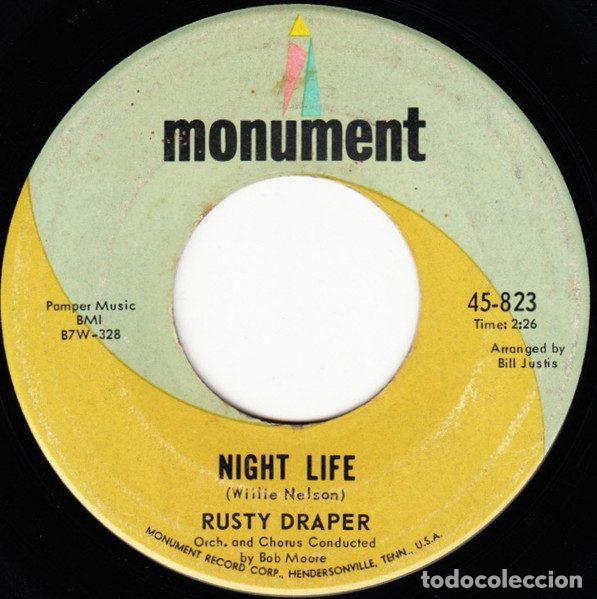 Discos de vinilo: Rusty Draper &ndash; Night Life (Vinyl, Monument 45-823) - Foto 2