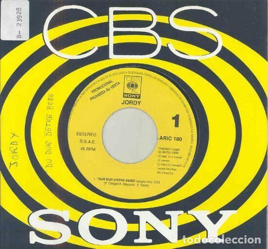Discos de vinil: Jordy &ndash; Dur Dur D'&ecirc;tre B&eacute;b&eacute;! (Vinyl, CBS ARIC 180)