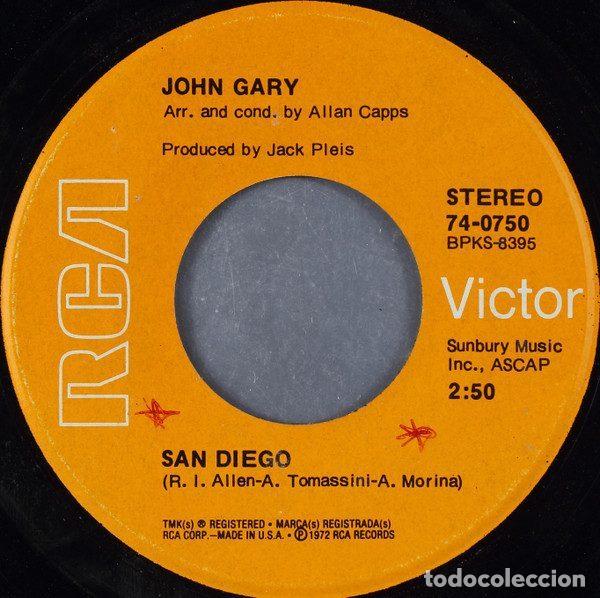 Dischi in vinile: John Gary &ndash; San Diego / A Good Old Time Love Song (Vinyl, RCA Victor 74-0750)