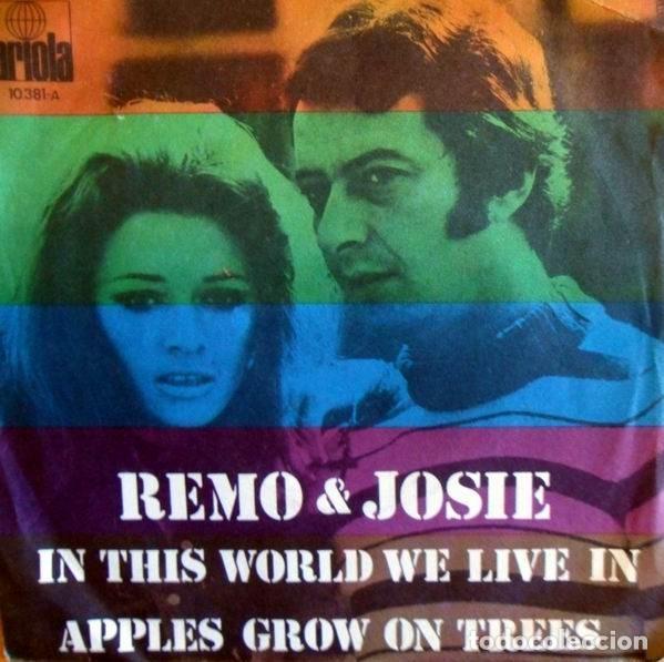 Dischi in vinile: Remo & Josie &ndash; In This World We Live In / Apples Grow On Trees (Vinyl, Ariola 10.381-A)