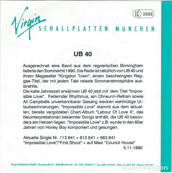 Discos de vinilo: UB40 &ndash; Impossible Love (Vinyl, Virgin 113 841) - Foto 5