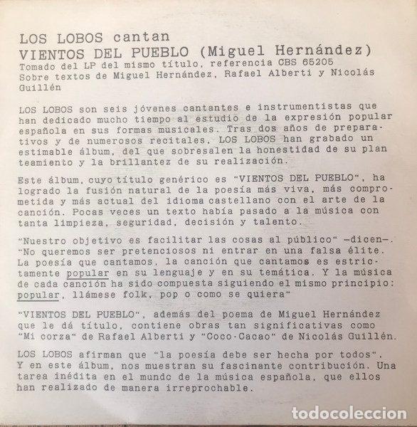 Vinyl records: Los Lobos &ndash; Vientos Del Pueblo (Vinyl, CBS none)