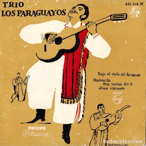 Vinyl records: Trio Los Paraguayos &ndash; Bajo El Cielo Del Paraguay (Vinyl, Philips 421 014 PE)