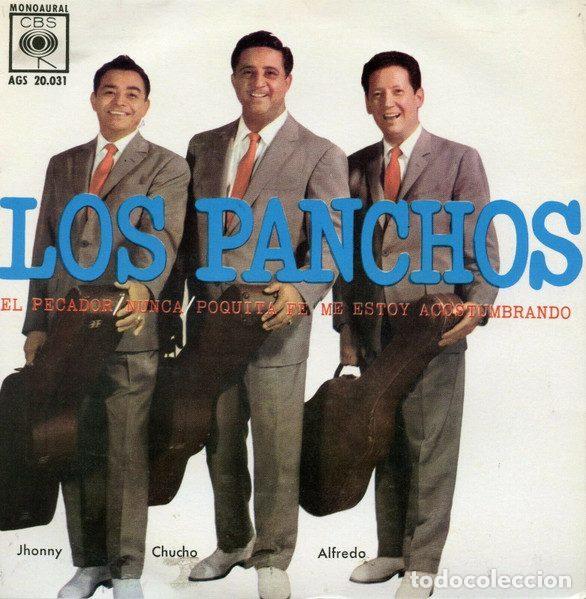 Disques de vinyle: Los Panchos &ndash; El Pecador / Nunca / Poquita F&eacute; / Me Estoy Acostumbrando (Vinyl, CBS AGS 20.031)