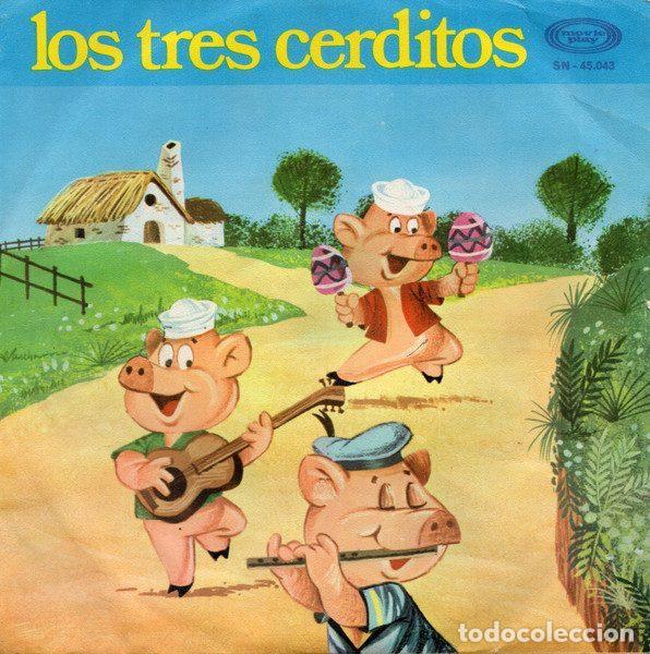 Disques de vinyle: Teatro Infantil Samaniego &ndash; Los Tres Cerditos (Vinyl, Movieplay SN - 45.043)