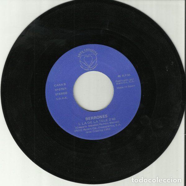 Discos de vinilo: Los Berrones &ndash; La De La Tele (Vinyl, Area Creativa 1P-070/1) - Foto 4