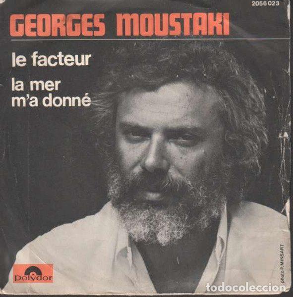 Discos de vinilo: Georges Moustaki &ndash; Le Facteur / La Mer M'a Donn&eacute; (Vinyl, Polydor 2056 023)
