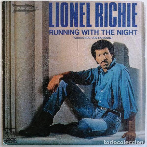 Discos de vinil: Lionel Richie &ndash; Running With The Night = Corriendo Con La Noche (Vinyl, Motown SPBO-60094)