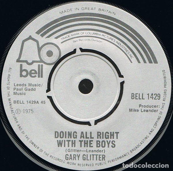Discos de vinilo: Gary Glitter &ndash; Doing All Right With The Boys (Vinyl, Bell Records BELL 1429)