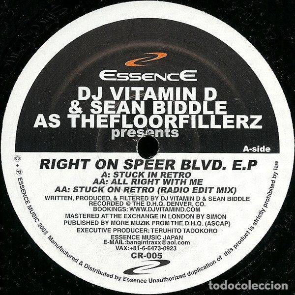 Disques de vinyle: DJ Vitamin D & Sean Biddle As The Floorfillerz &ndash; Right On Speer Blvd. E.P (Vinyl, Essence CR-005)