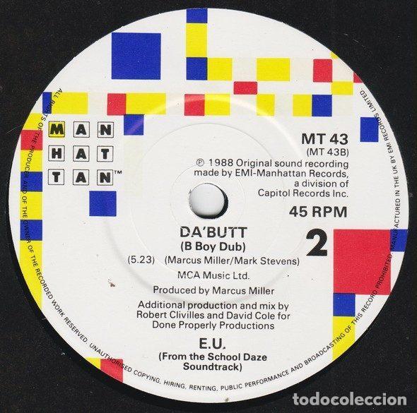 Discos de vinilo: E.U. &ndash; Da Butt (Vinyl, EMI-Manhattan Records MT 43) - Foto 4