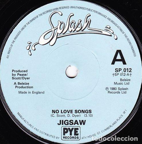 Discos de vinilo: Jigsaw &ndash; No Love Songs (Vinyl, Splash Records SP 012)