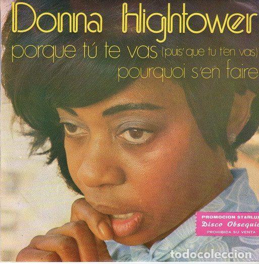 Disques de vinyle: Donna Hightower &ndash; Porque T&uacute; Te Vas = Puis' Que Tu T'en Vas (Vinyl, Marfer M-20.295 S)