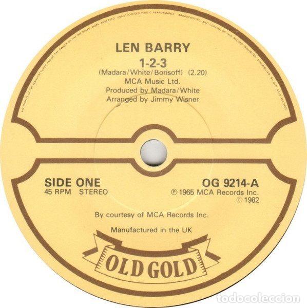 Disques de vinyle: Len Barry &ndash; 1-2-3 / Like A Baby (Vinyl, Old Gold OG 9214)