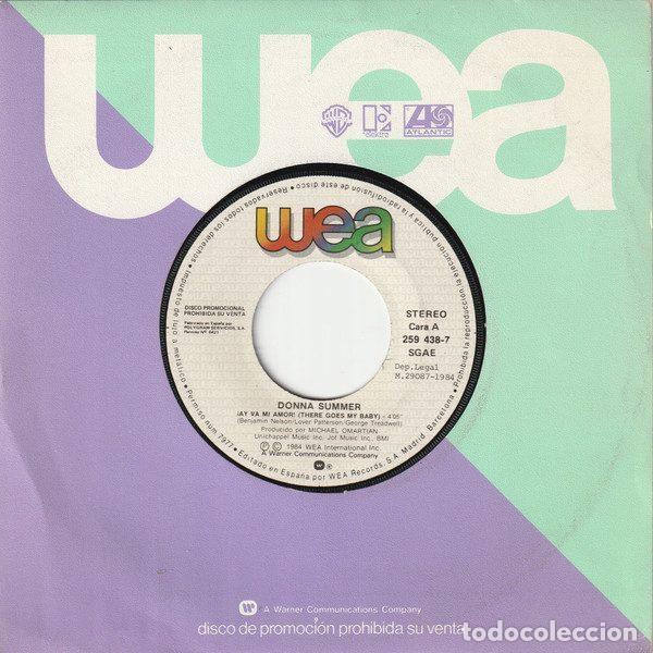 Dischi in vinile: Donna Summer &ndash; &iexcl;Ay Va Mi Amor! = There Goes My Baby (Vinyl, WEA 259 438-7)