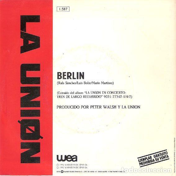 Discos de vinilo: La Uni&oacute;n &ndash; Berlin (Vinyl, WEA 1.587) - Foto 2