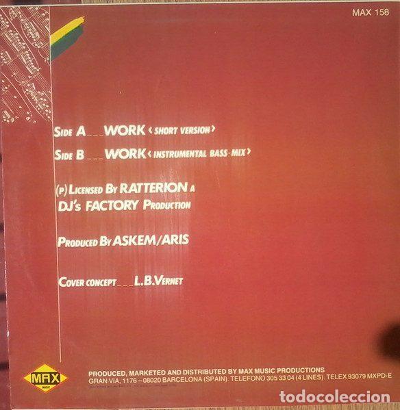 Discos de vinilo: DJs Factory &ndash; Work (Vinyl, Max Music MAX 158) - Foto 2