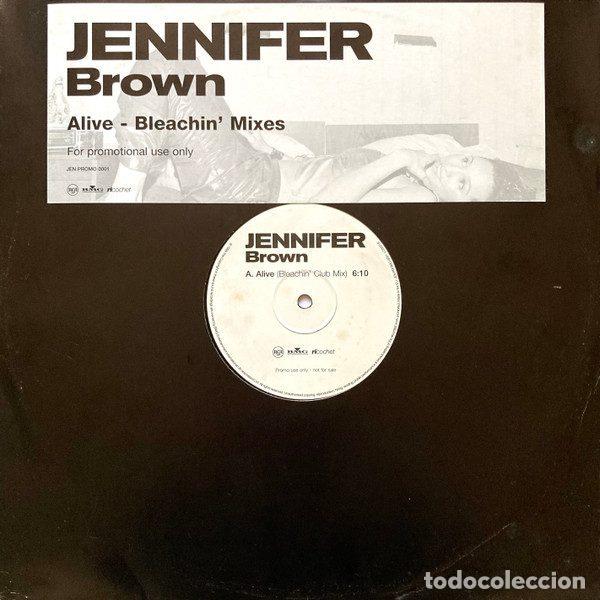 Discos de vinilo: Jennifer Brown &ndash; Alive - Bleachin' Mixes (Vinyl, RCA JEN PROMO 0001)