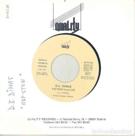 Discos de vinil: D.J. Dimas &ndash; Rap Stew (Vinyl, Quality Records QR-007-S)