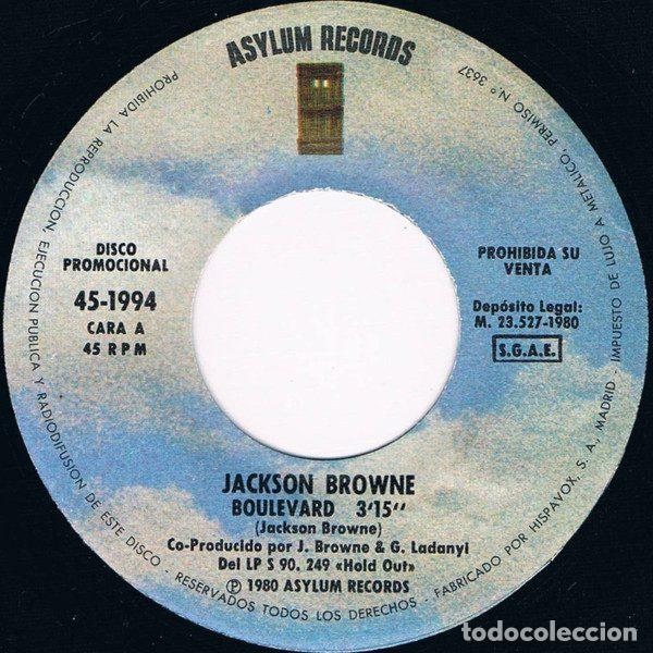 Discos de vinilo: Jackson Browne &ndash; Boulevard (Vinyl, Asylum Records 45-1994) - Foto 3