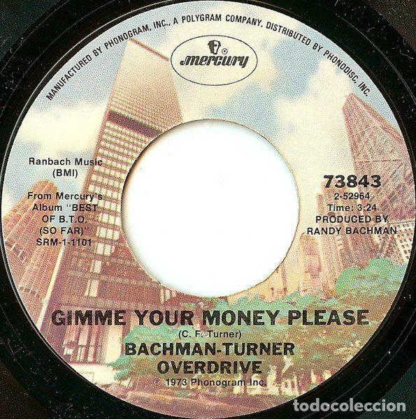 Vinyl records: Bachman-Turner Overdrive &ndash; Gimme Your Money Please (Vinyl, Mercury 73843)