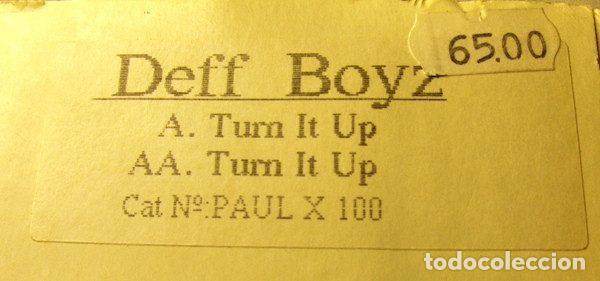 Discos de vinil: The Deff Boyz &ndash; Turn It Up (Vinyl, Fast Forward Records PAULX 100)