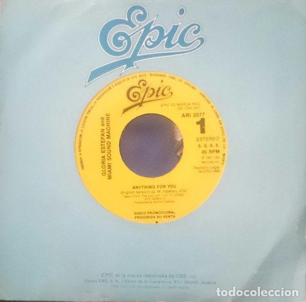 Vinyl records: Gloria Estefan And Miami Sound Machine &ndash; Anything For You (Vinyl, Epic ARI 2077)