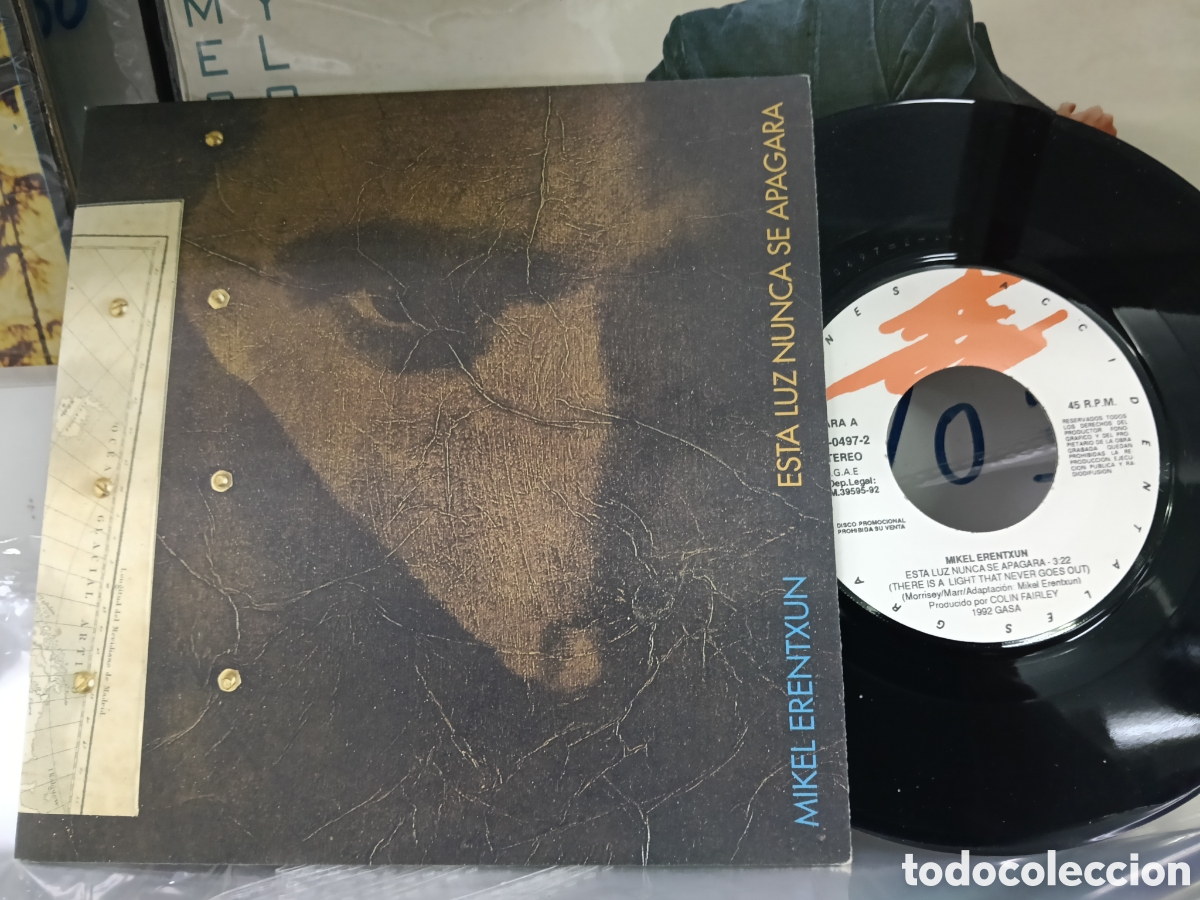 Discos de vinilo: Mikel erentxun single promocional est&aacute; luz nunca se apagar&aacute; 1992