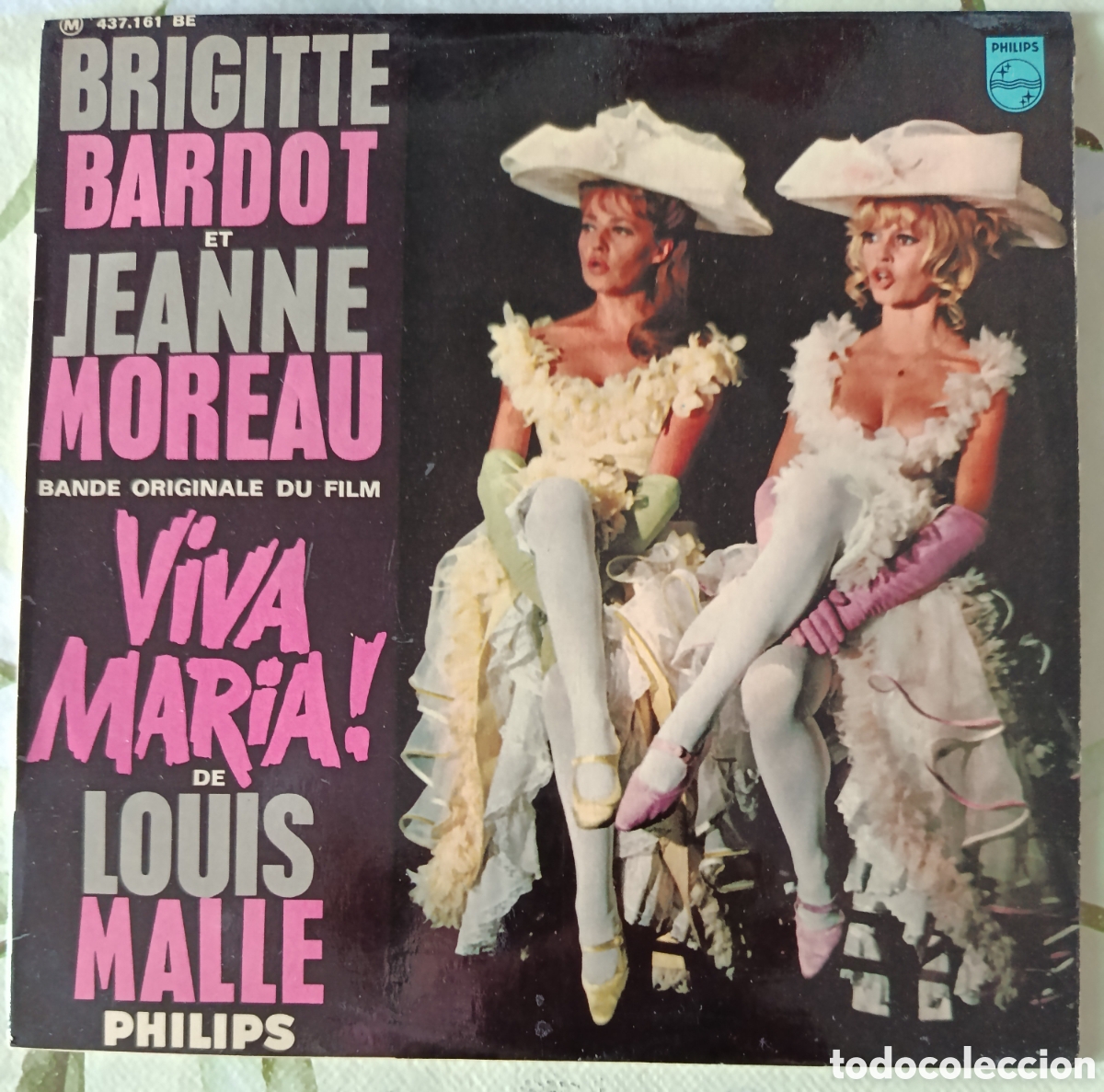Disques de vinyle: Brigitte Bardot y Jeanne Moreau Ep sello Philips editado en Francia .