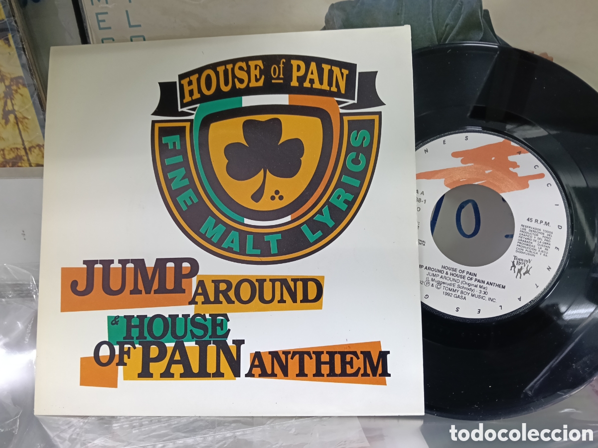 Discos de vinilo: House of pain single promocional jump around & House of pain anthem Espa&ntilde;a 1992