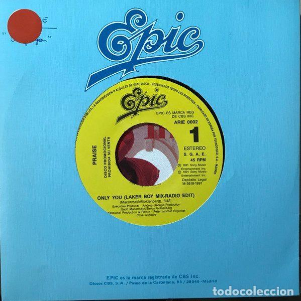 Disques de vinyle: Praise &ndash; Only You (Laker Boy Mix-radio Edit) (Vinyl, Epic ARIE 0002)