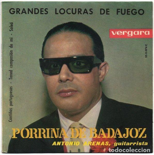 Vinyl records: Porrina De Badajoz &ndash; Grandes Locuras De Fuego (Vinyl, Vergara 55.0.074 C)