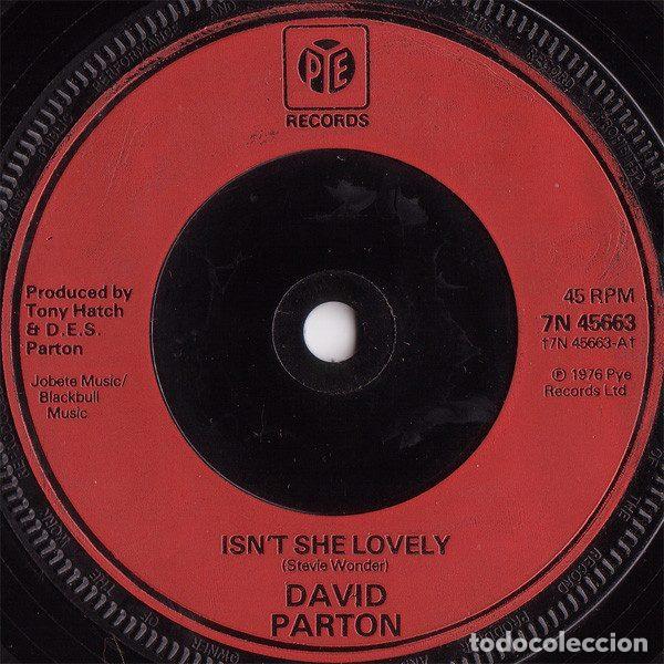 Discos de vinil: David Parton &ndash; Isn't She Lovely (Vinyl, Pye Records 7N 45663)