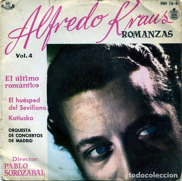 Discos de vinilo: Alfredo Kraus &ndash; Romanzas De Zarzuelas Vol. 4 (Vinyl, Hispavox HH 16-84)
