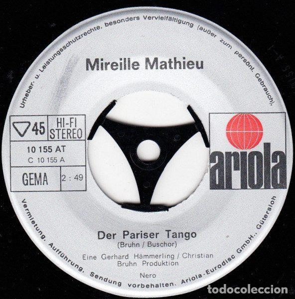 Discos de vinilo: Mireille Mathieu &ndash; Der Pariser Tango (Vinyl, Ariola 10 155 AT) - Foto 3