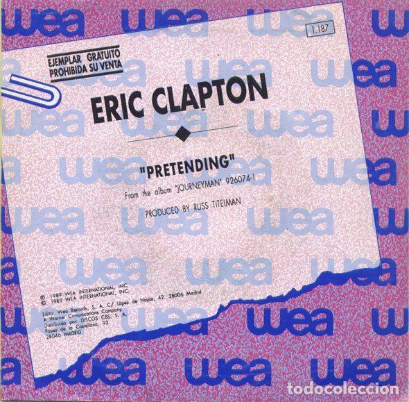 Discos de vinilo: Eric Clapton &ndash; Pretending (Vinyl, WEA 1.187) - Foto 2