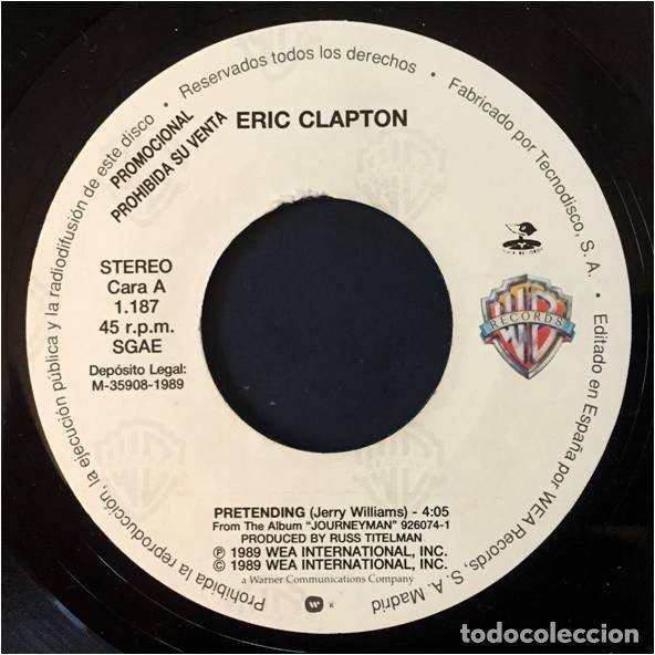 Discos de vinilo: Eric Clapton &ndash; Pretending (Vinyl, WEA 1.187) - Foto 3